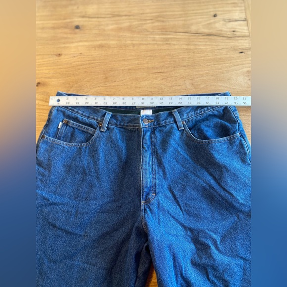 LL Bean‎ Fleece Lined Relaxed Fit Men's Blue Jeans Straight Leg 40x30” Preowned - Picture 5 of 8